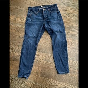 Loft dark curvy skinny jeans